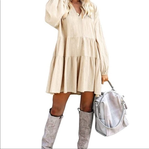 Dresses & Skirts - Gauzy  tiered teardrop babydoll dress (small)